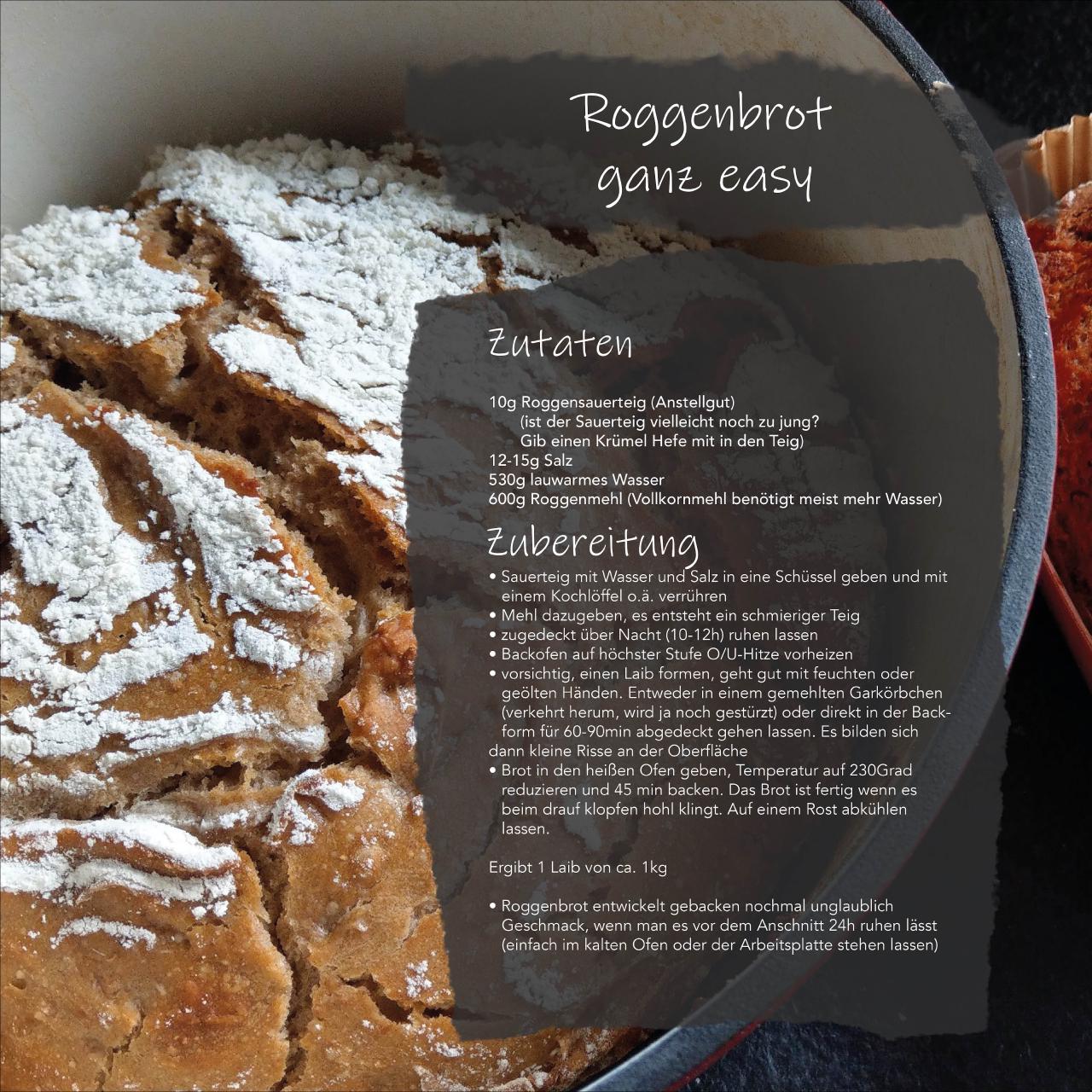 Rezept Roggenbrot ganz easy